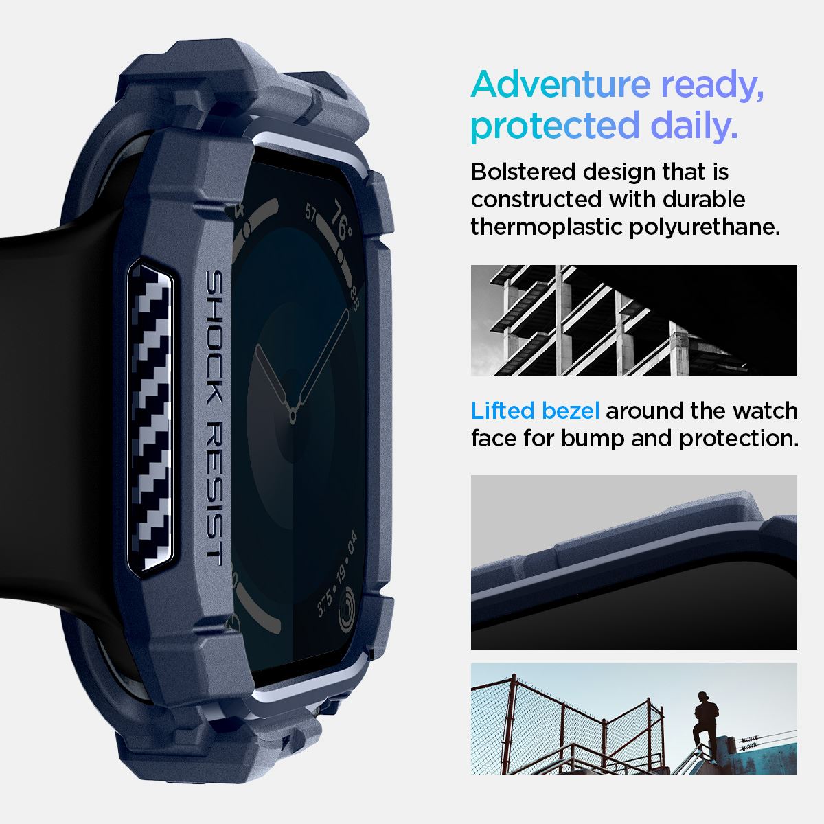 Spigen Rugged Armor, navy blue - Apple Watch 11/10 46mm (10)