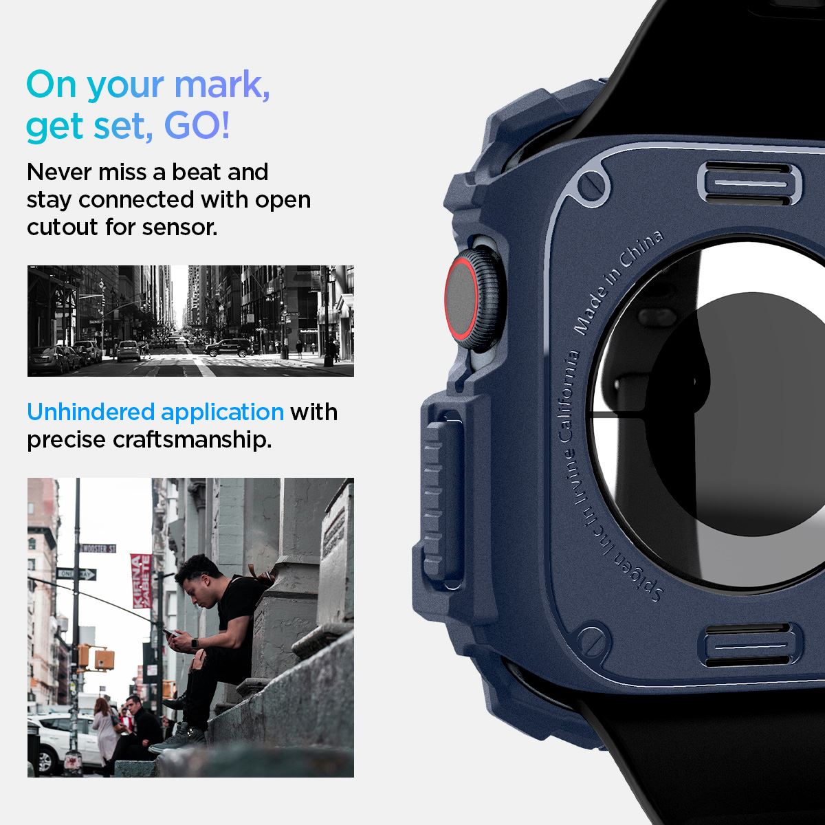 Spigen Rugged Armor, navy blue - Apple Watch 10 46mm (11)