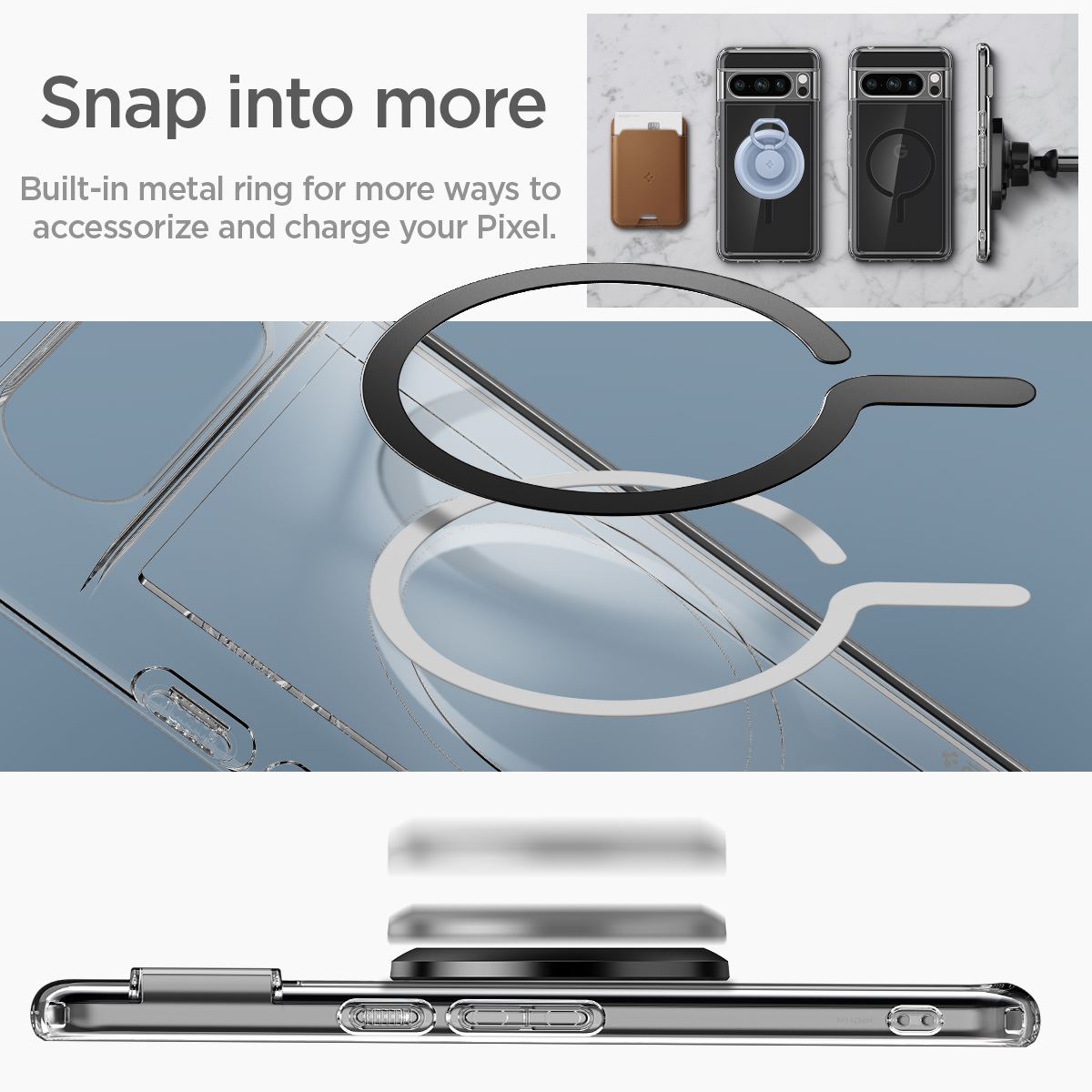 Spigen Ultra Hybrid OneTap Metal Ring MagSafe, black - Google Pixel 8 Pro (15)