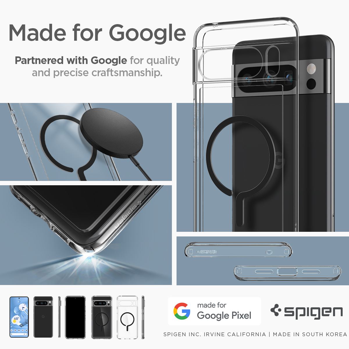 Spigen Ultra Hybrid OneTap Metal Ring MagSafe, black - Google Pixel 8 Pro (18)