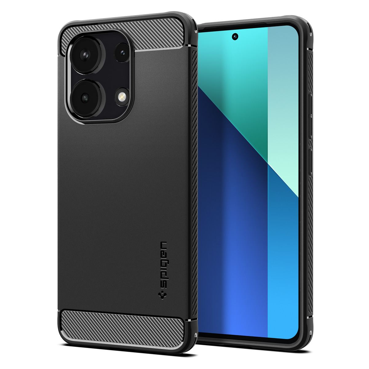 Spigen Rugged Armor, matte black - Xiaomi Redmi Note 13
