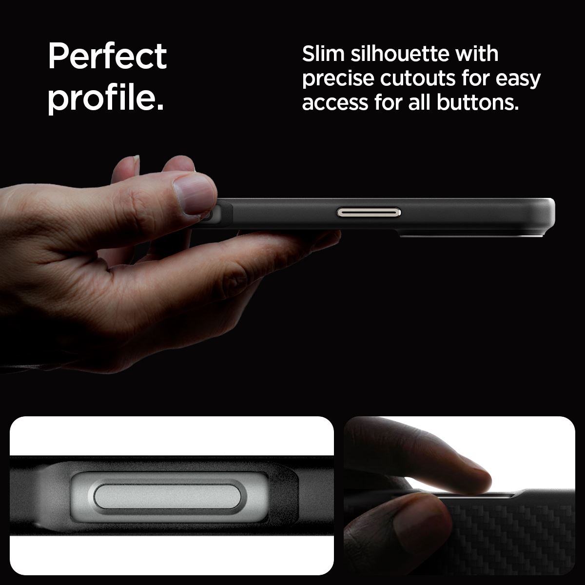 Spigen Enzo Aramid, black natural - iPhone 16 Pro Max (15)