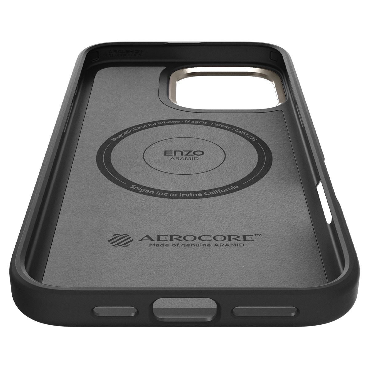 Spigen Enzo Aramid, black natural - iPhone 16 Pro Max (9)