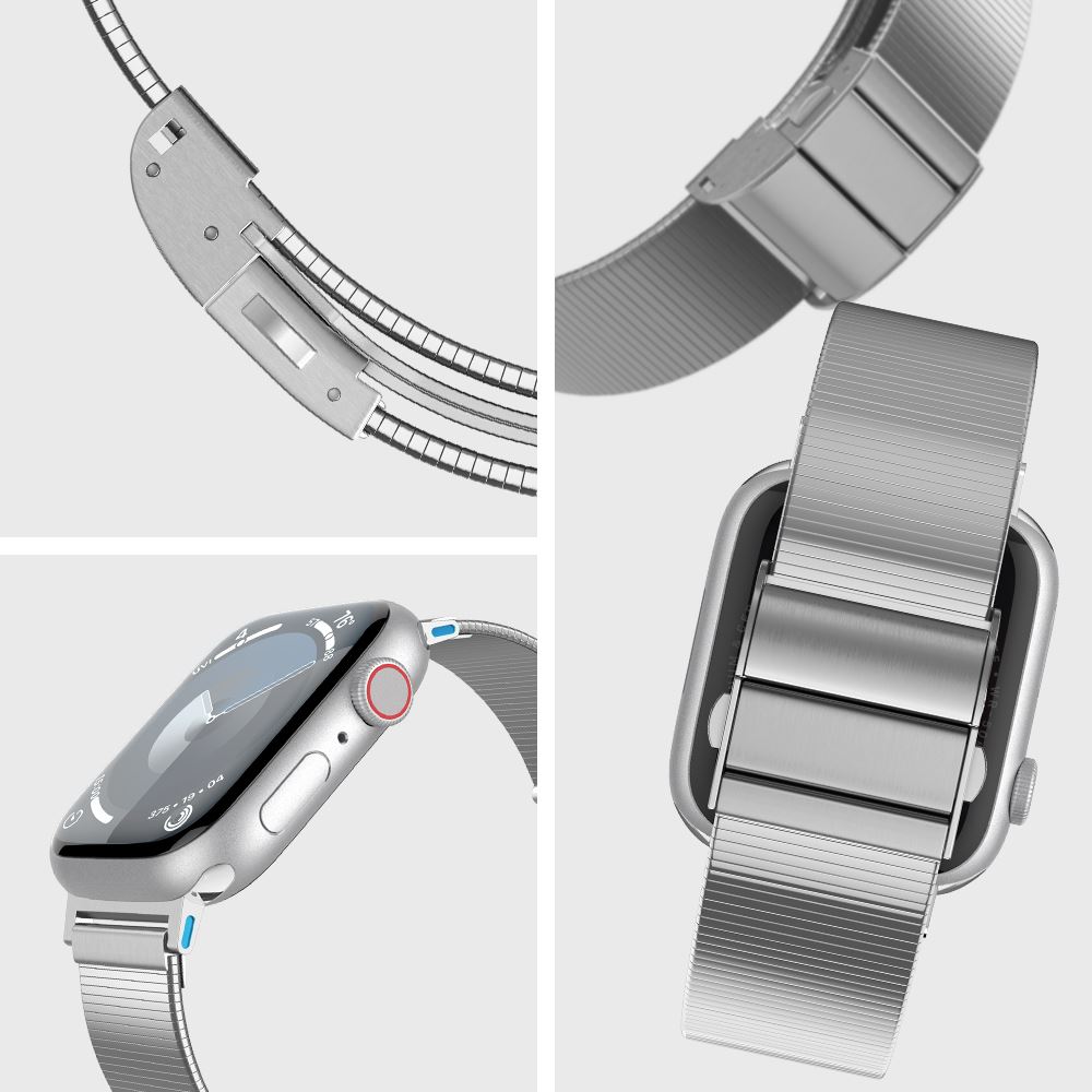 Spigen Sleek Link, silver - Apple Watch 49mm/46mm/45mm/44mm/42mm (13)