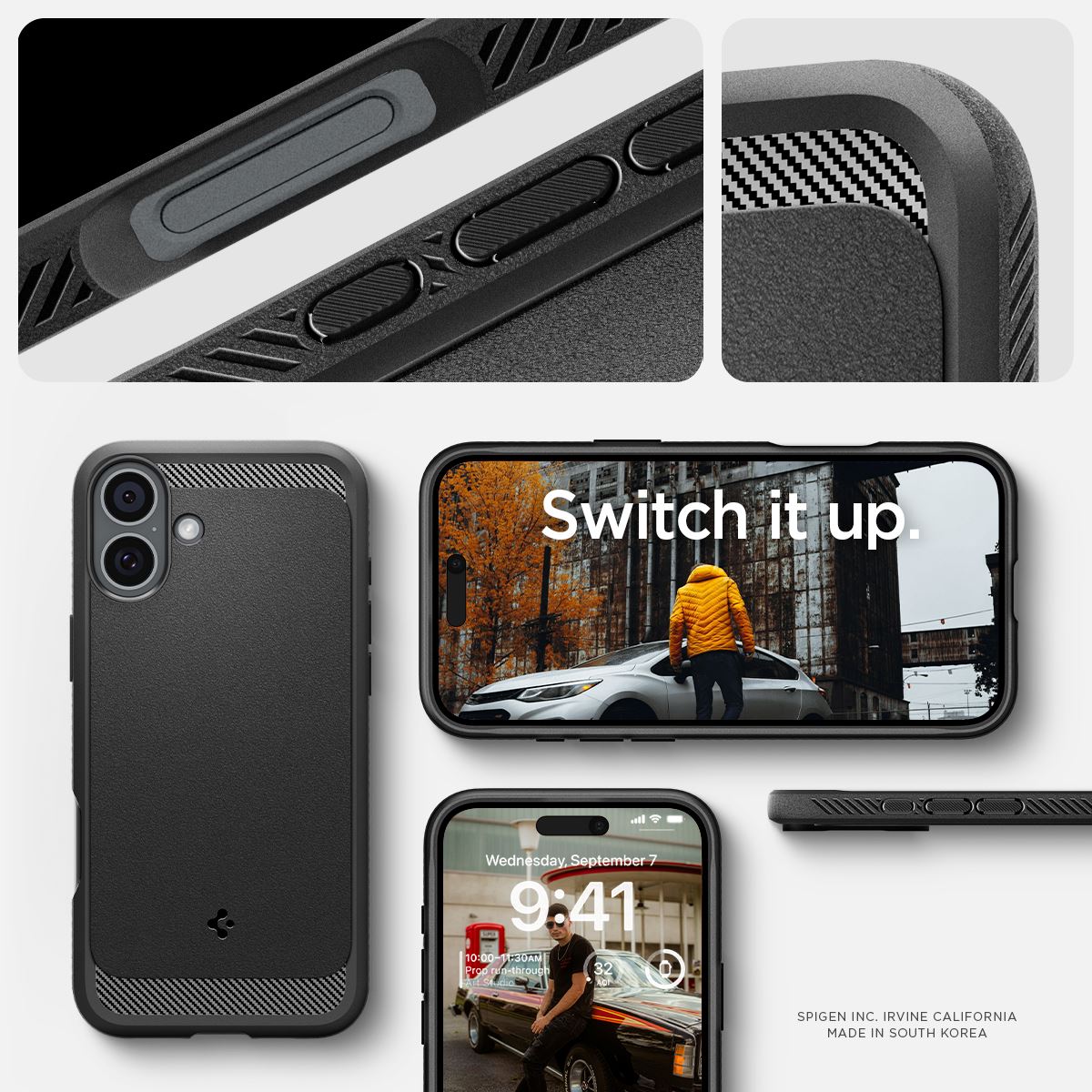 Spigen Rugged Armor MagSafe, matte black - iPhone 16 Plus (14)
