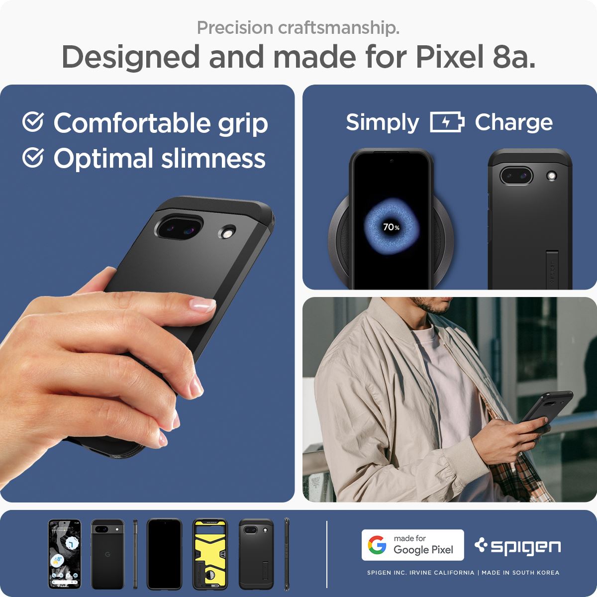 Spigen Tough Armor, black - Google Pixel 8a (19)