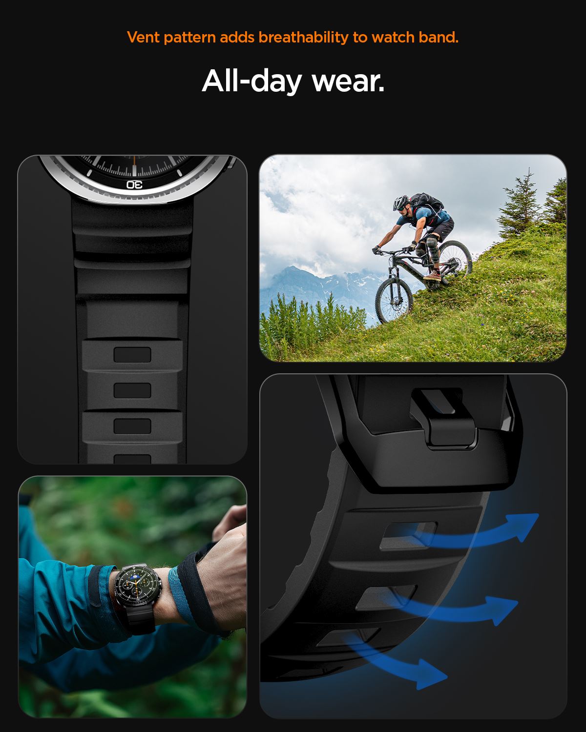 Spigen Silicone Band, black - Samsung Galaxy Watch 8 46mm/44mm/40mm (18)