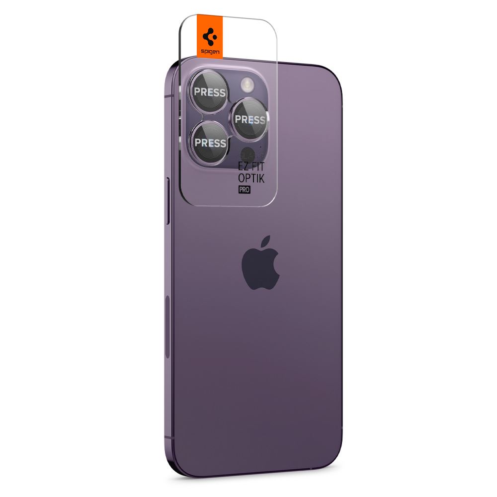 Spigen Glass EZ Fit Optik Pro 2 Pack, deep purple - iPhone 14 Pro/iPhone 14 Pro Max (2)