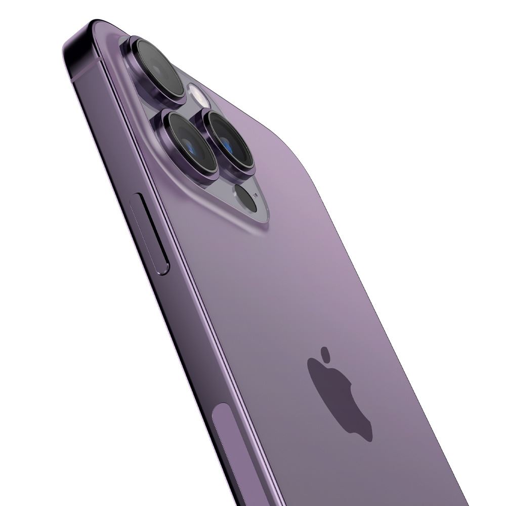 Spigen Glass EZ Fit Optik Pro 2 Pack, deep purple - iPhone 14 Pro/iPhone 14 Pro Max (3)