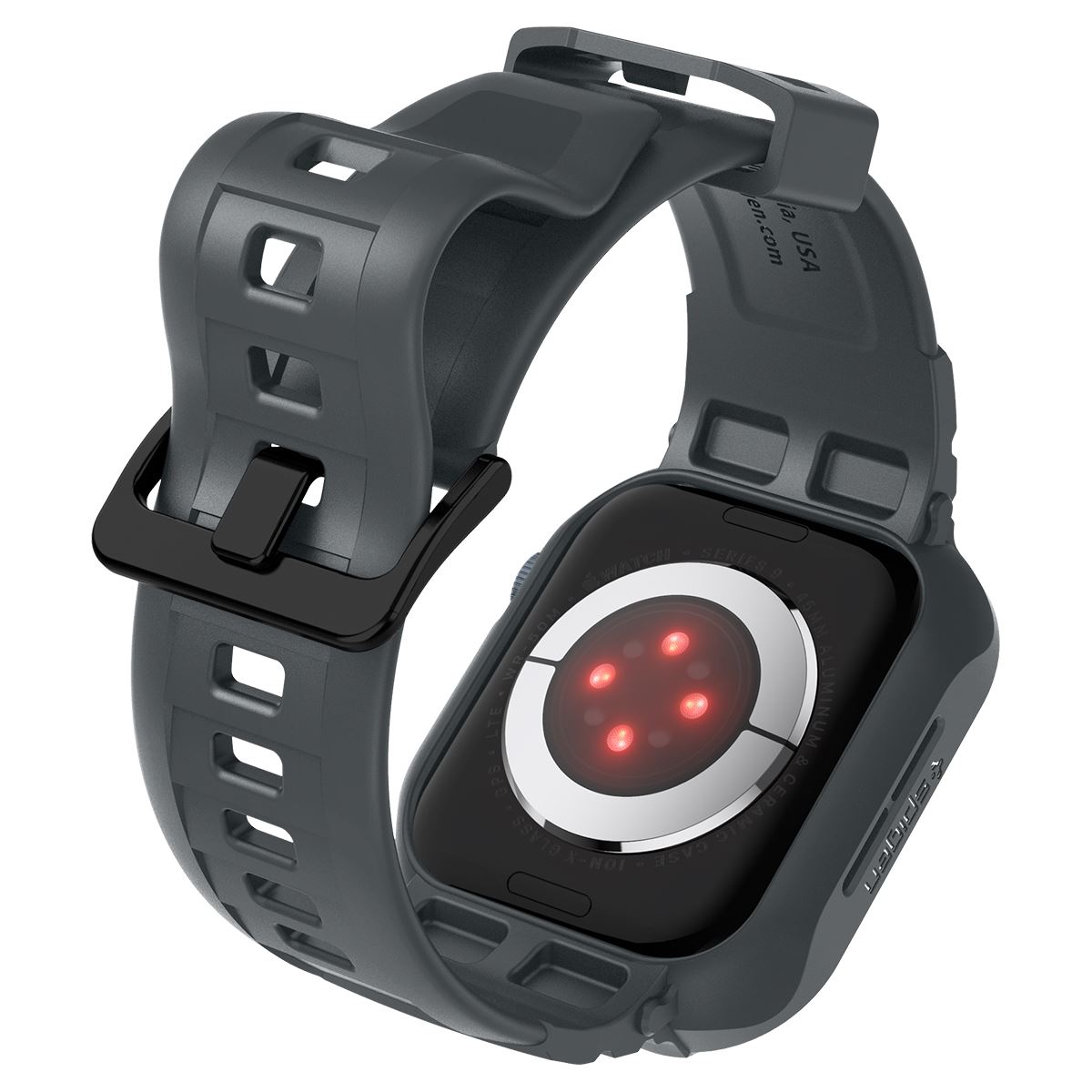 Spigen Rugged Armor Pro, dark gray - Apple Watch 45mm/44mm (10)
