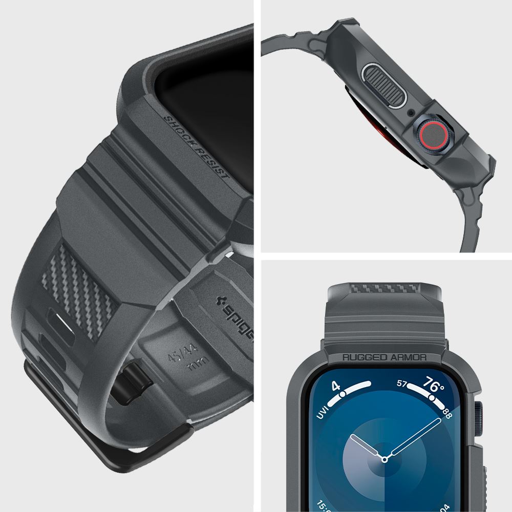 Spigen Rugged Armor Pro, dark gray - Apple Watch 45mm/44mm (13)