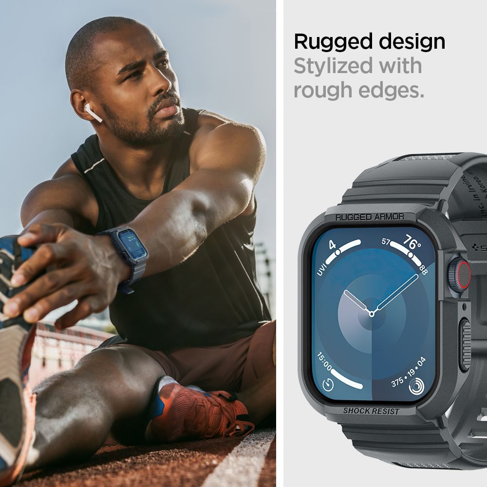 Spigen Rugged Armor Pro, dark gray - Apple Watch 45mm/44mm (14)