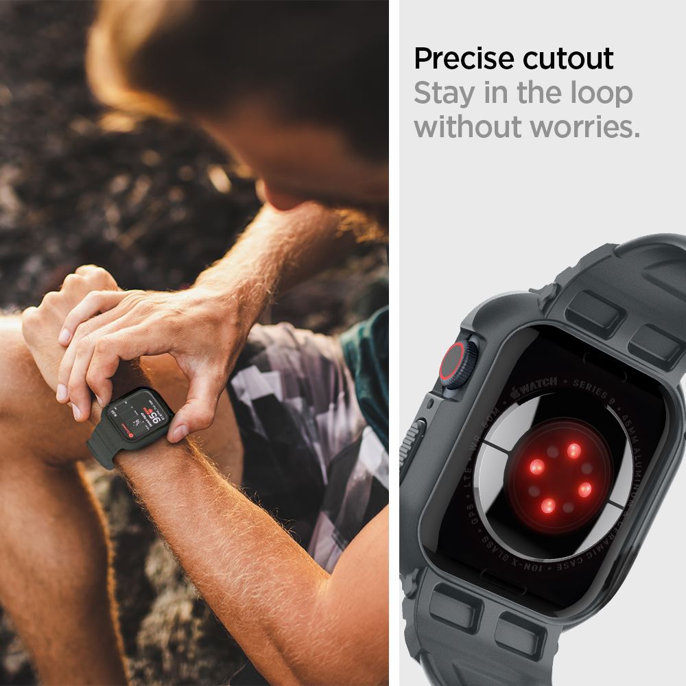 Spigen Rugged Armor Pro, dark gray - Apple Watch 45mm/44mm (16)