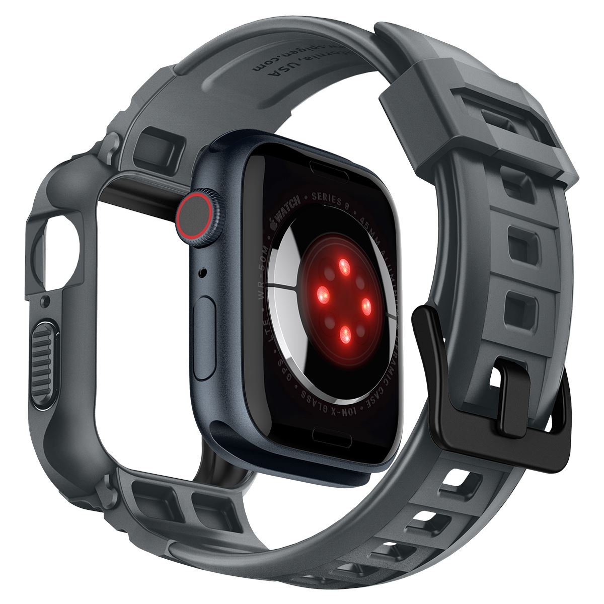 Spigen Rugged Armor Pro, dark gray - Apple Watch 45mm/44mm (5)