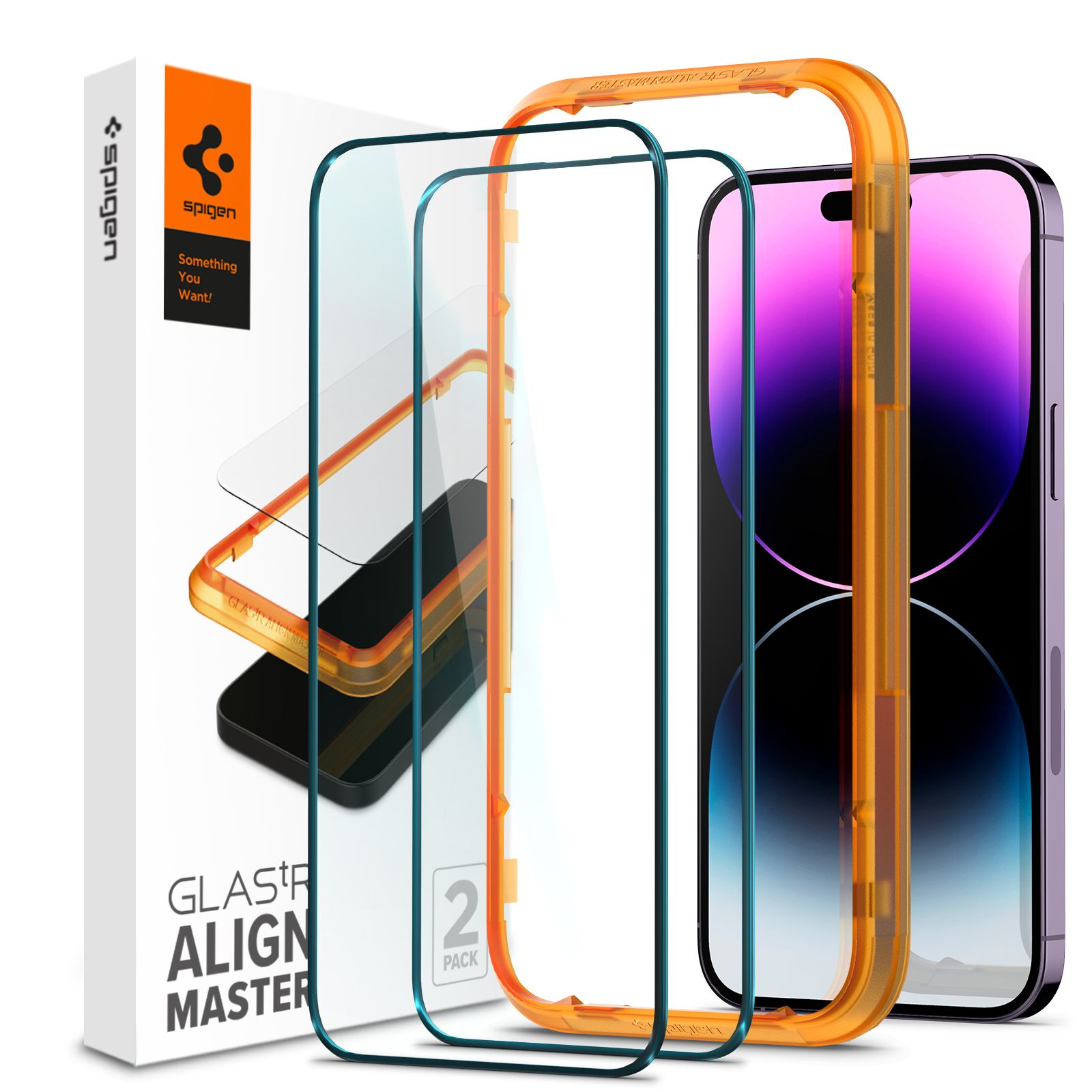 Spigen tR Align Master 2 Pack, FC black - iPhone 14 Pro Max (1)