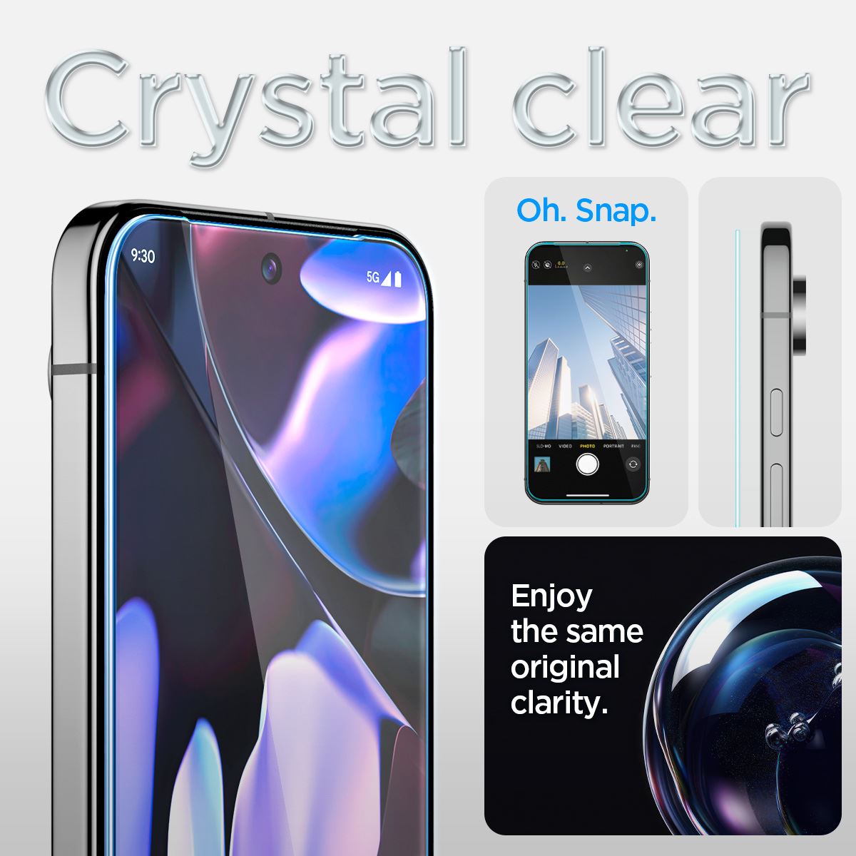 Spigen Glass tR EZ Fit 2 Pack, transparency - Google Pixel 9 Pro/Pixel 9 (10)