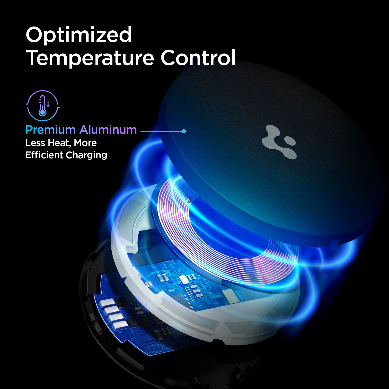 Spigen Power Arc ArcField Magnetic Wireless Charger, black - Fast Charging/7.5W (4)