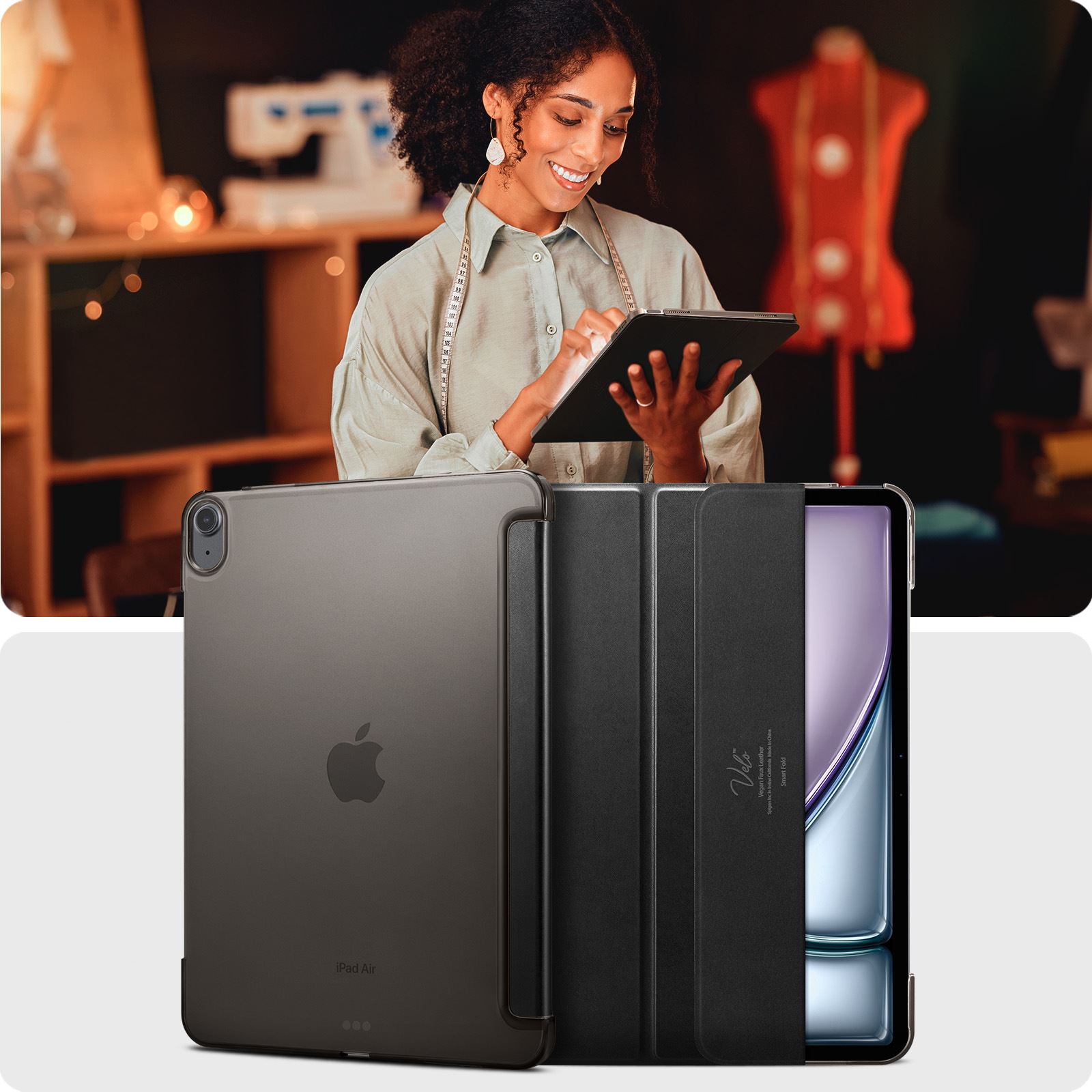 Spigen Smart Fold, black - iPad Air 13" 2024/2025 (9)