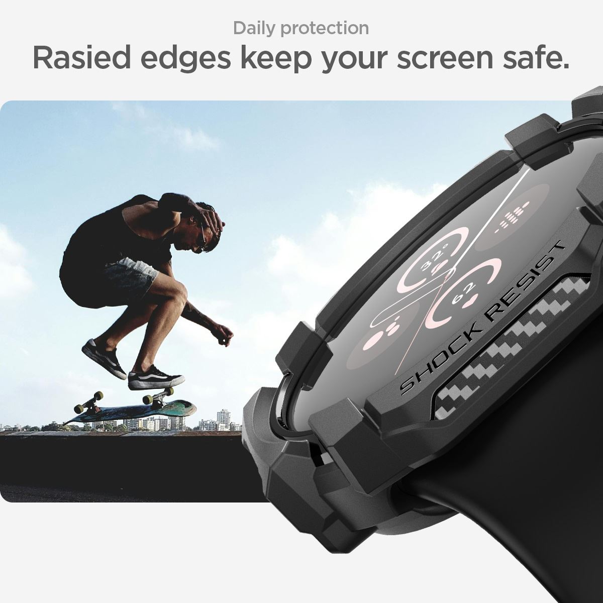 Spigen Rugged Armor, matte black - Google Pixel Watch 3/2/1 (41mm) (13)