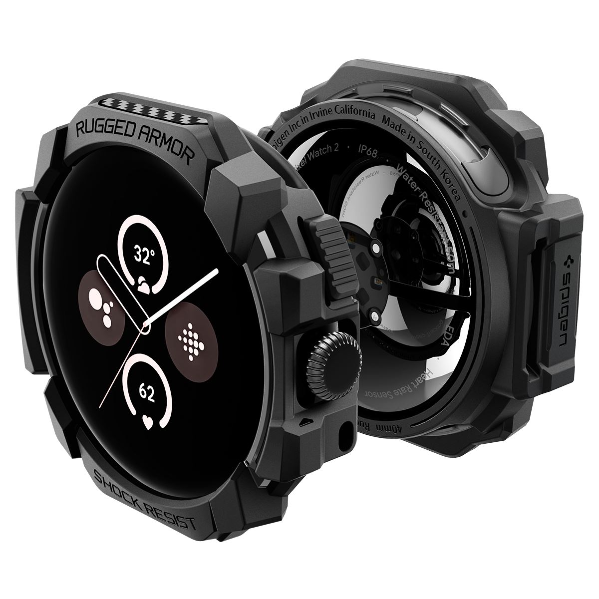 Spigen Rugged Armor, matte black - Google Pixel Watch 3/2/1 (41mm) (4)