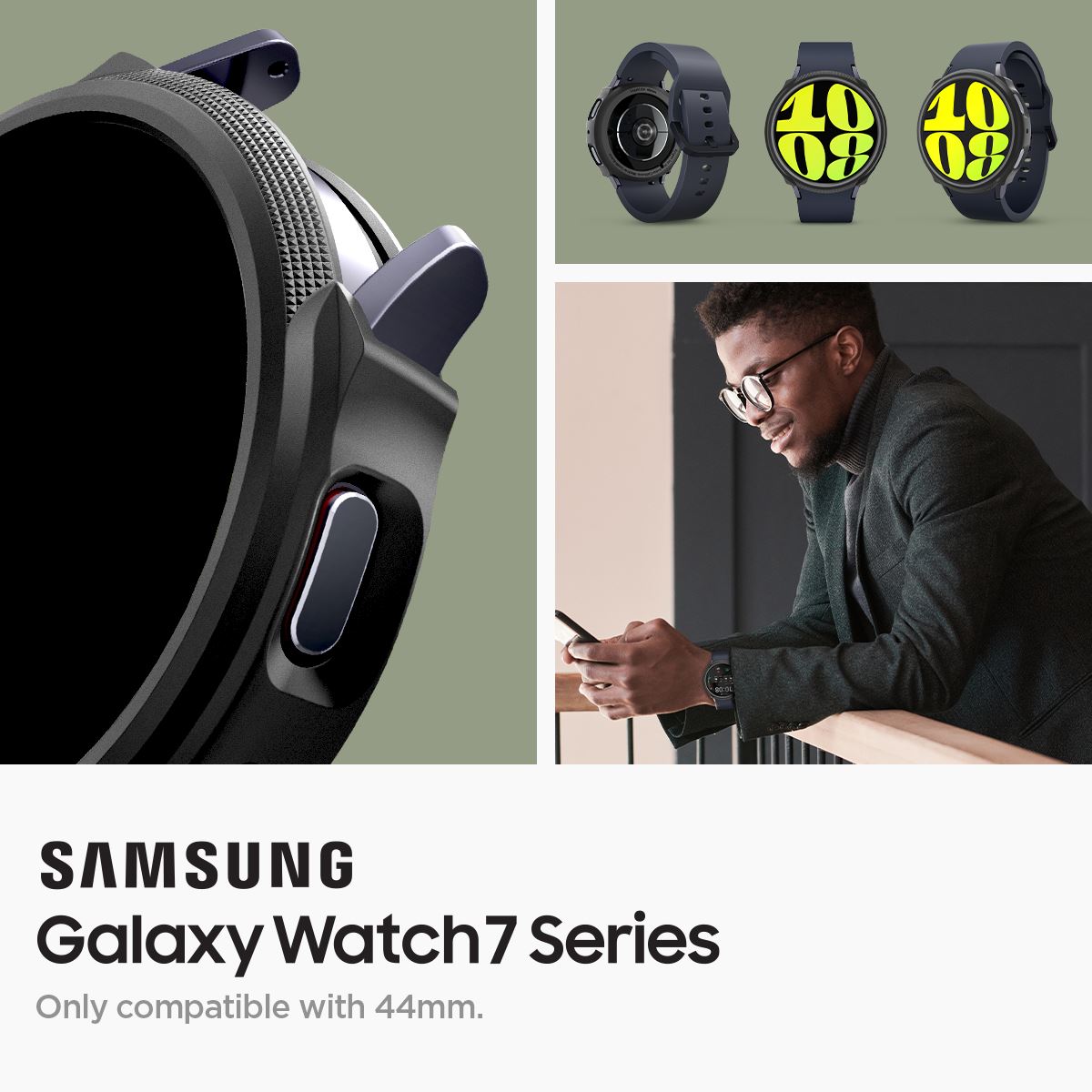 Spigen Liquid Air , matte black - Samsung Galaxy Watch7 (44mm) (10)