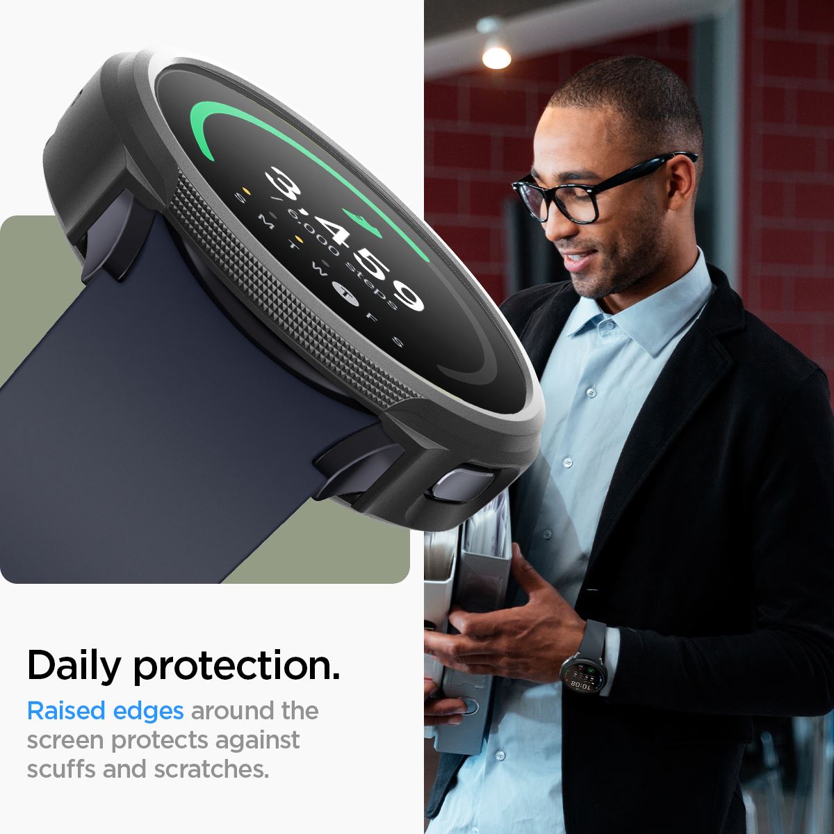 Spigen Liquid Air , matte black - Samsung Galaxy Watch7 (44mm) (12)