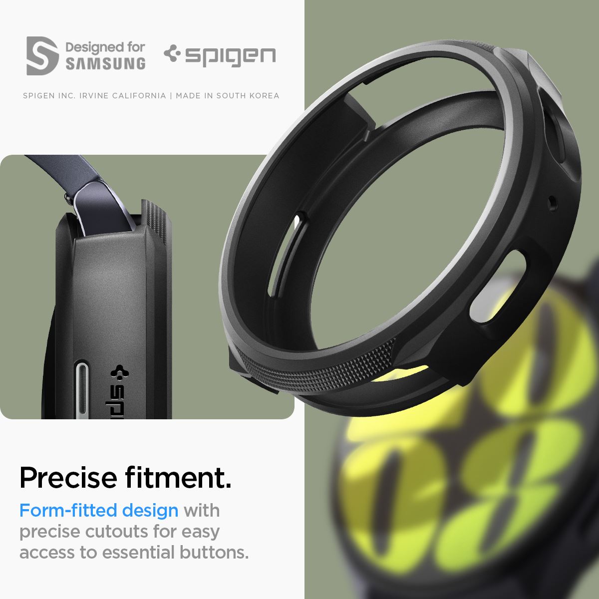 Spigen Liquid Air , matte black - Samsung Galaxy Watch7 (44mm) (15)