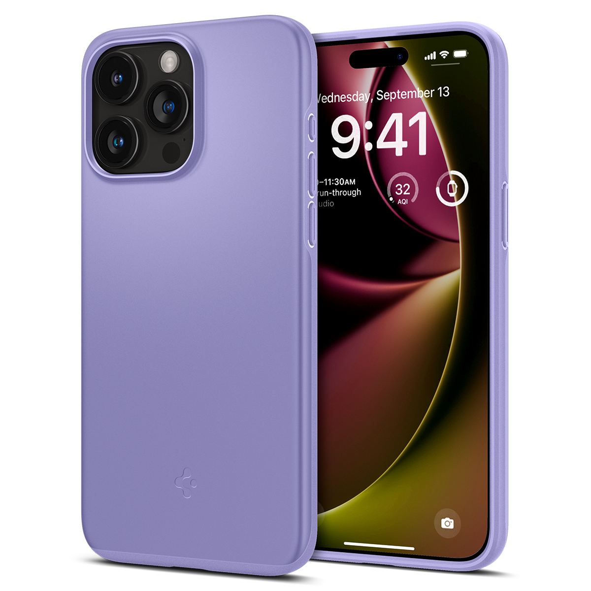 Spigen Thin Fit, iris purple - iPhone 15 Pro (1)