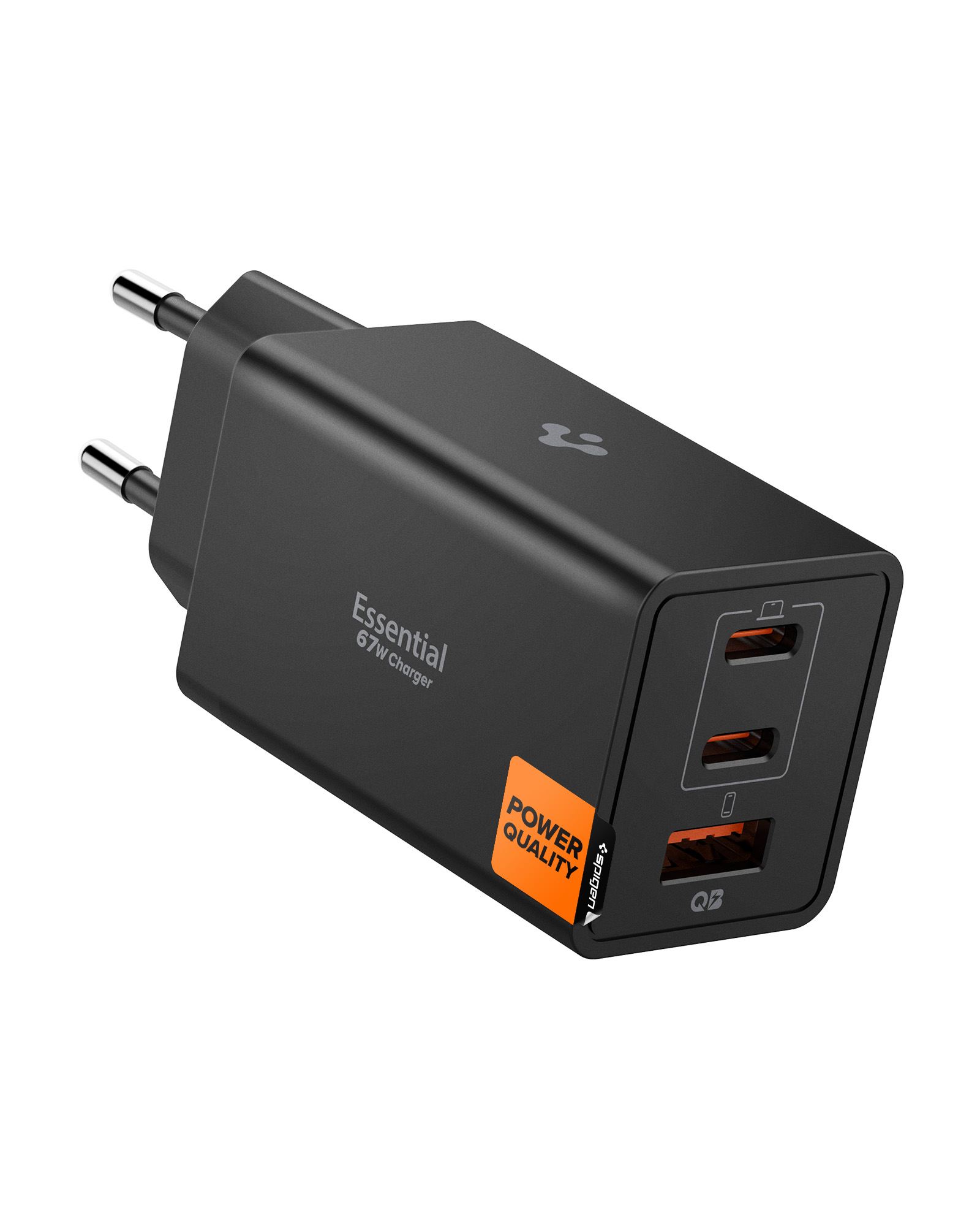Spigen Essential 67W Wall Charger EE673EU, black (1)