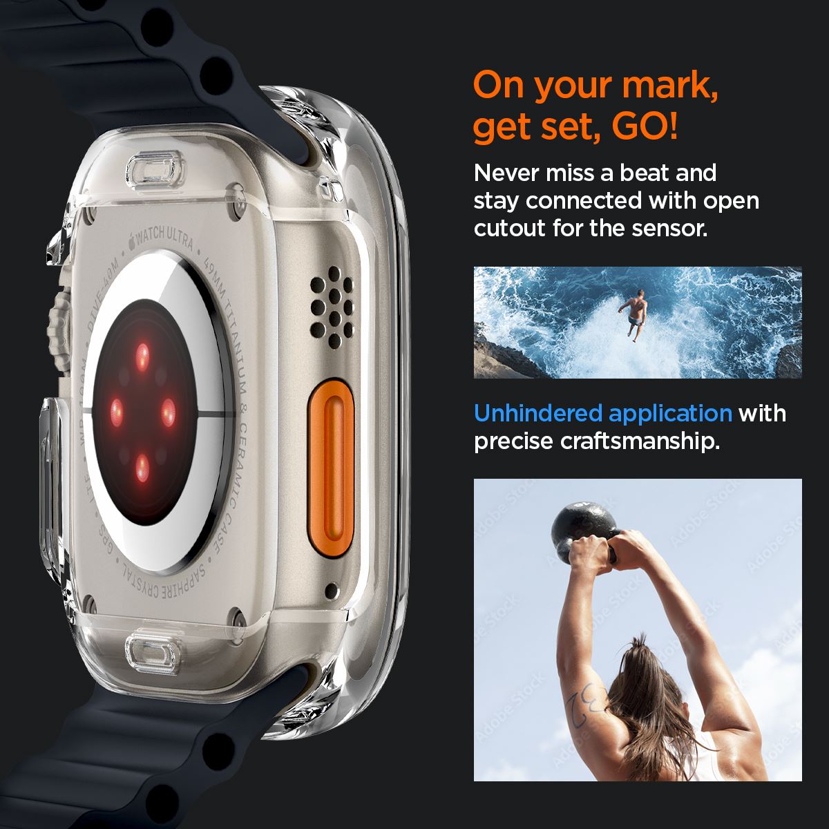 Spigen Ultra Hybrid, clear - Apple Watch Ultra 3/2/1 (15)
