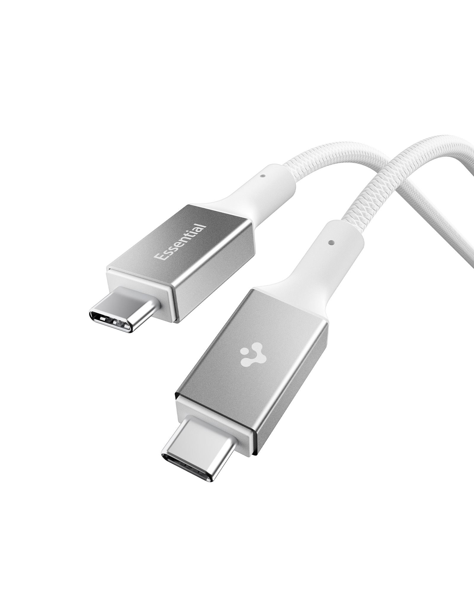 Spigen Essential USB C to USB C 100W Fabric Cable, white EB10015CC (1)