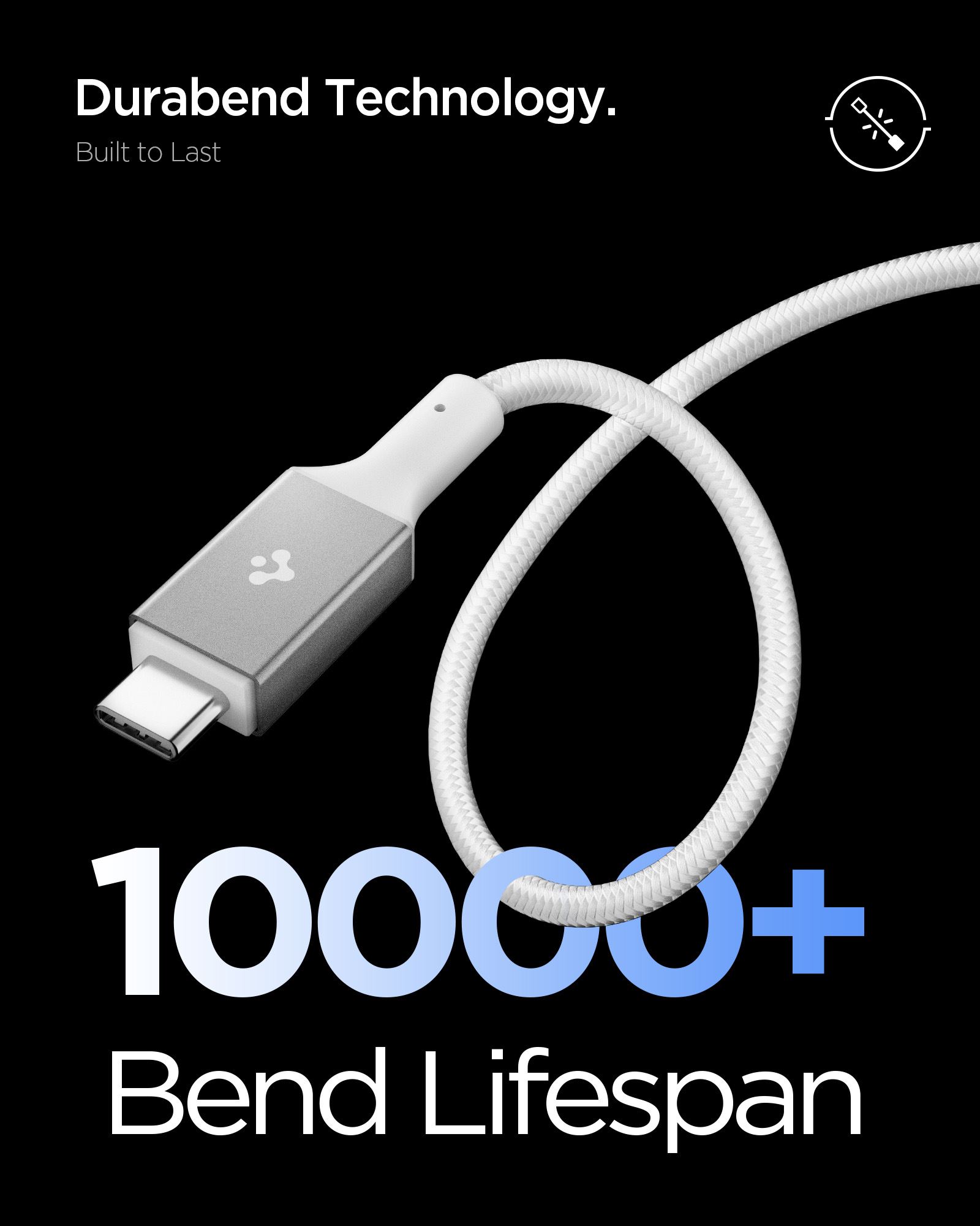 Spigen Essential USB C to USB C 100W Fabric Cable, white EB10015CC (6)