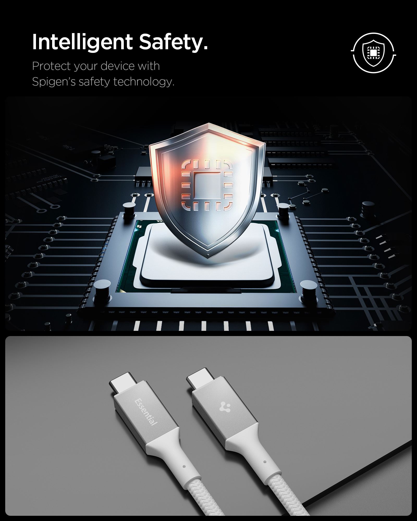 Spigen Essential USB C to USB C 100W Fabric Cable, white EB10015CC (7)