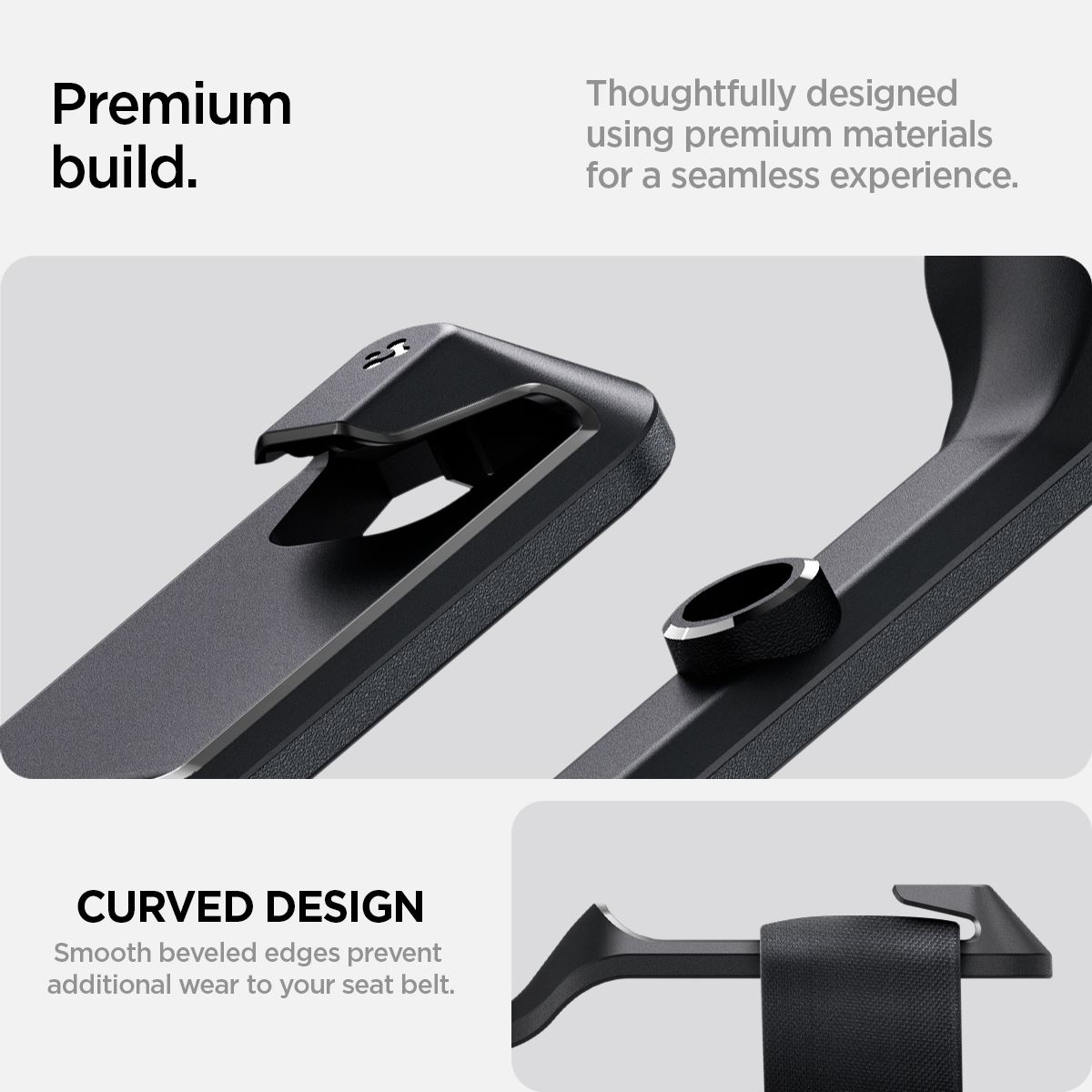 Spigen Tesla Backseat Seatbelt Holder, black -  Tesla Model Y (14)
