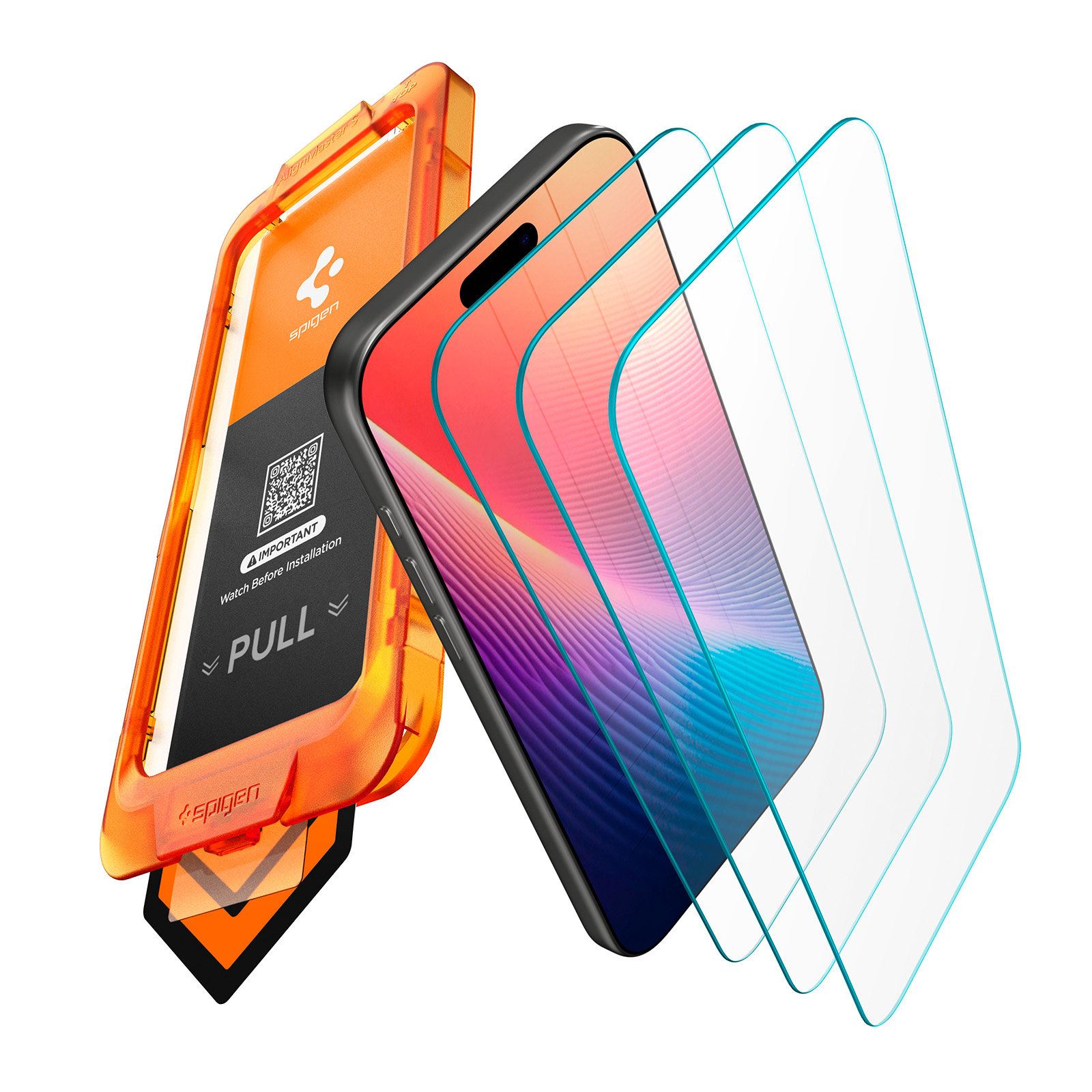 Spigen Glass tR AlignMaster S 3 Pack - iPhone 17 Pro