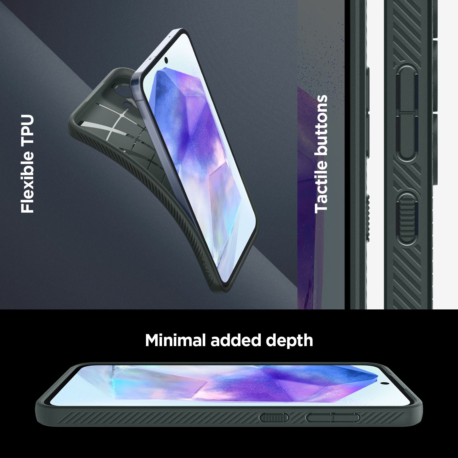 Spigen Liquid Air, abyss green - Samsung Galaxy A55 (18)