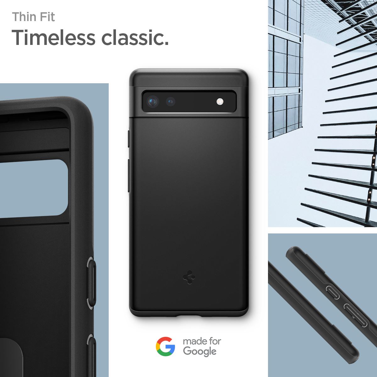 Spigen Thin Fit, black - Google Pixel 6a (10)