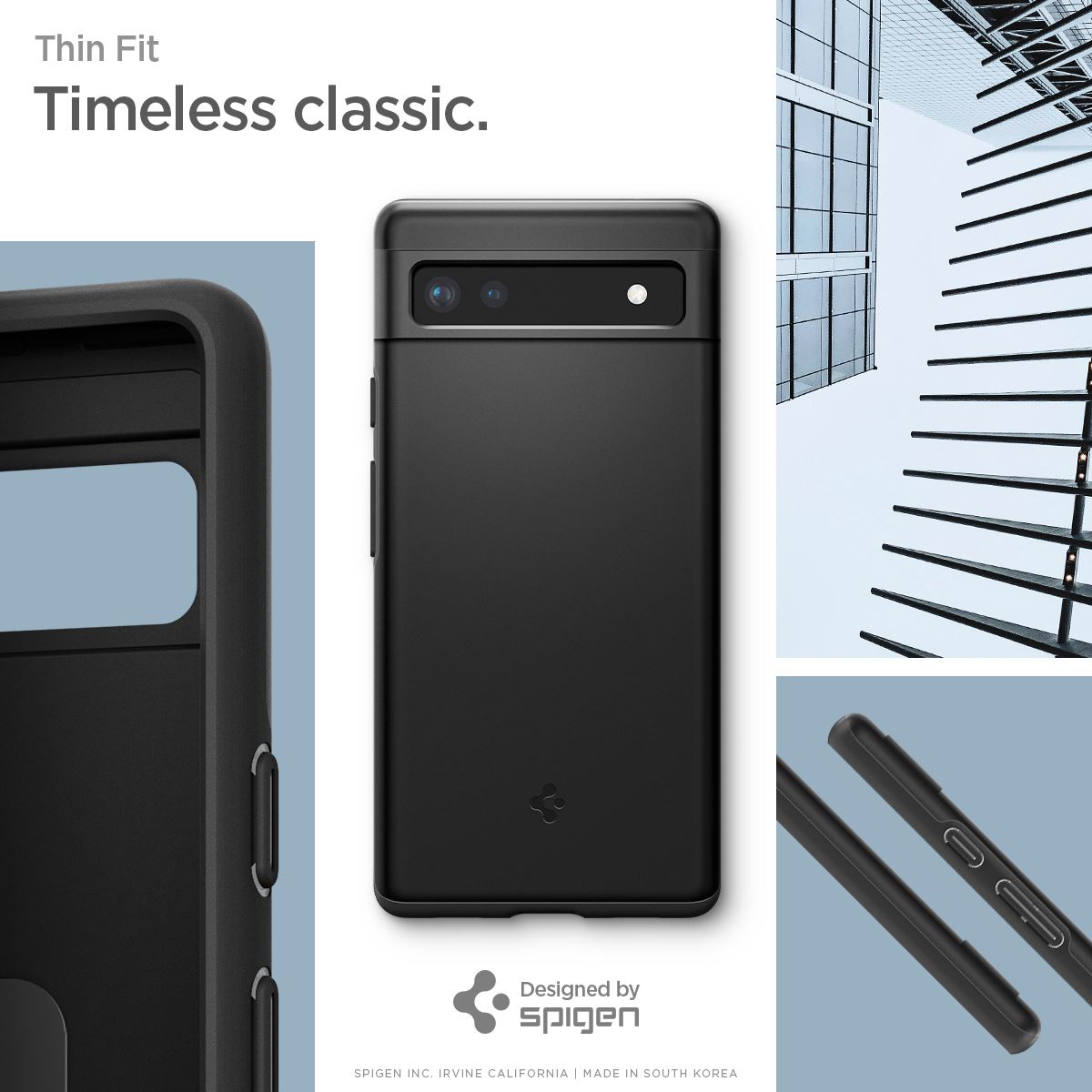 Spigen Thin Fit, black - Google Pixel 6a (11)