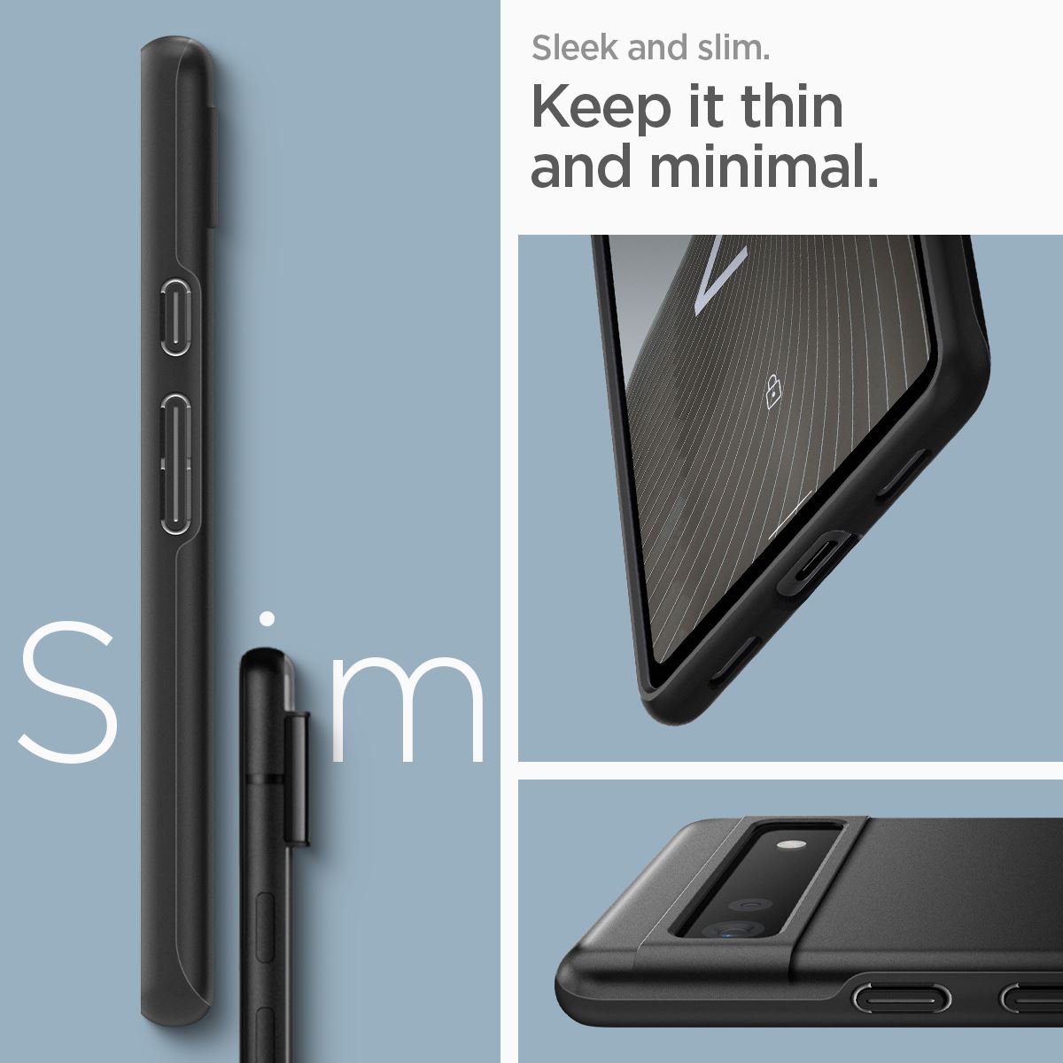 Spigen Thin Fit, black - Google Pixel 6a (13)