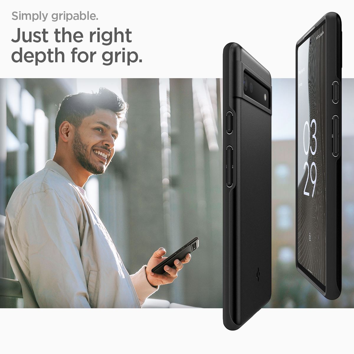 Spigen Thin Fit, black - Google Pixel 6a (14)