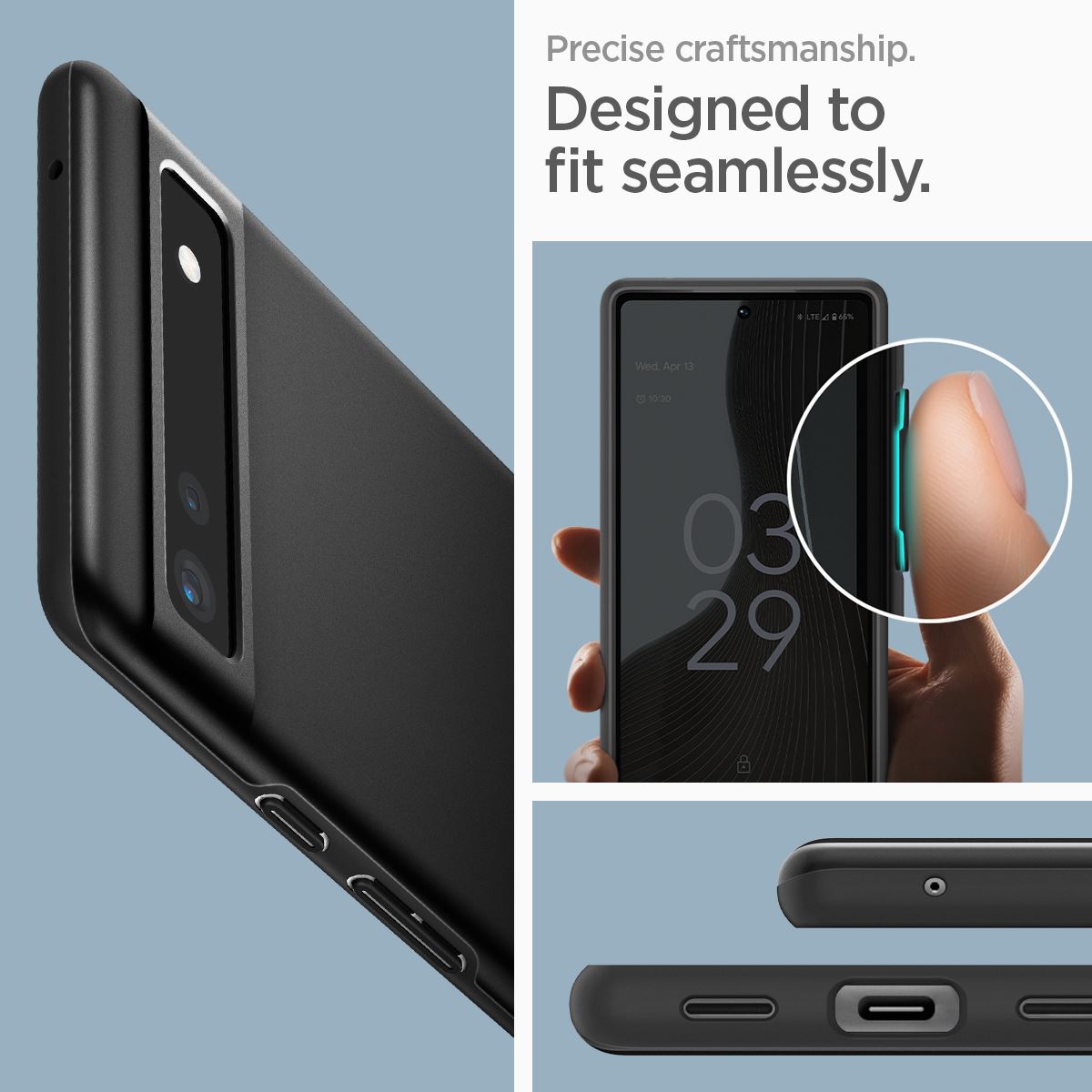 Spigen Thin Fit, black - Google Pixel 6a (15)