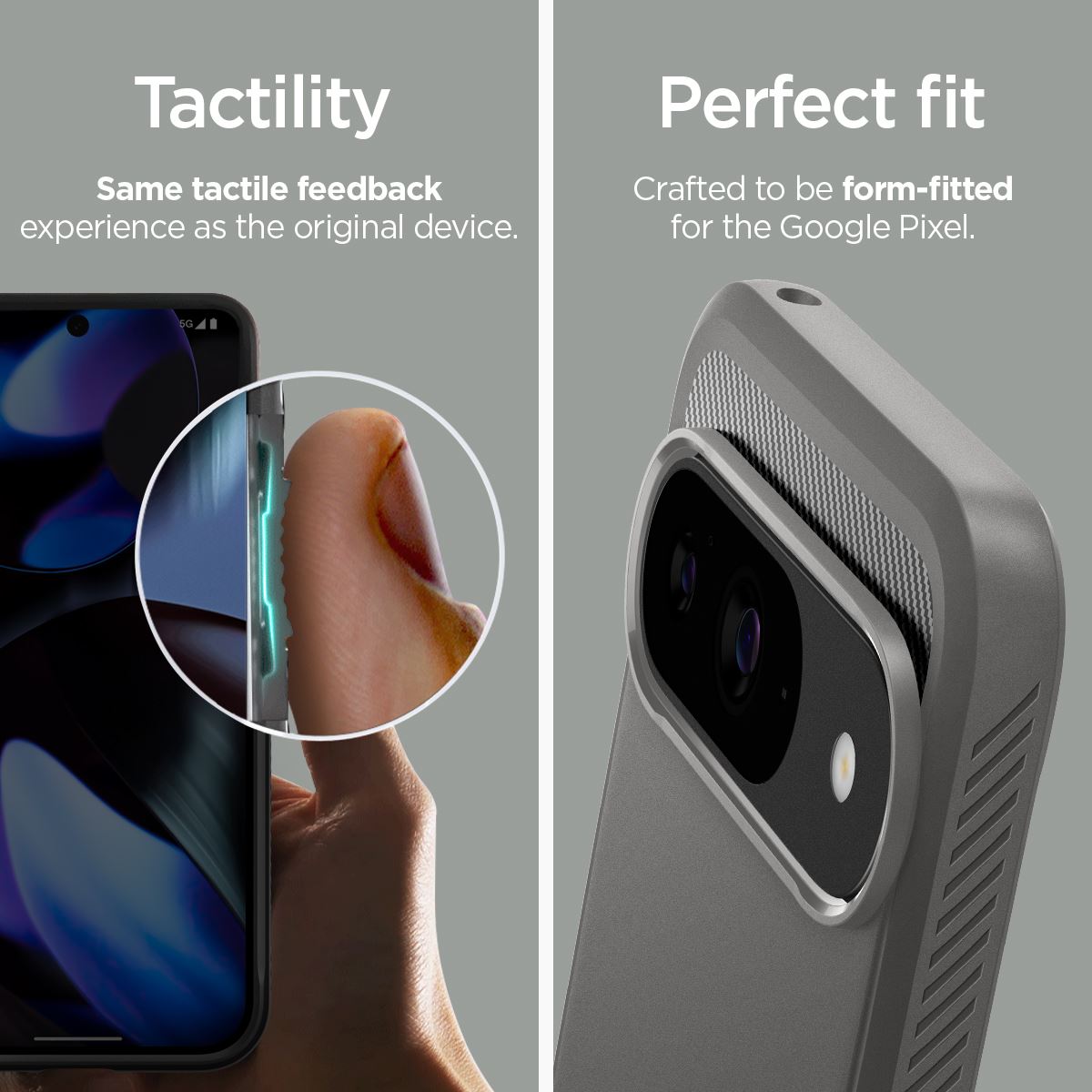 Spigen Rugged Armor, marble gray - Google Pixel 9 Pro/Pixel 9 (15)