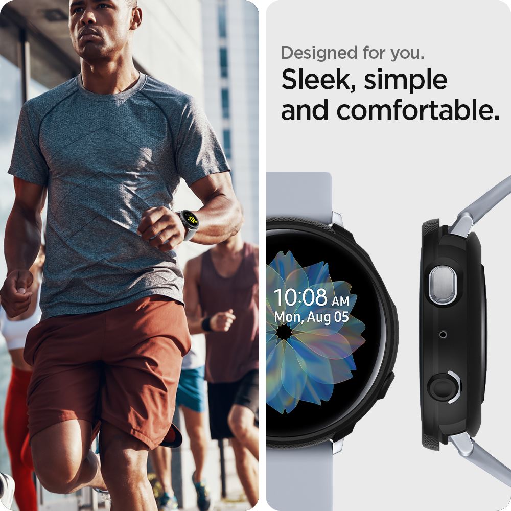 Spigen Liquid Air, matte black - Samsung Galaxy Watch Active2 40mm (7)