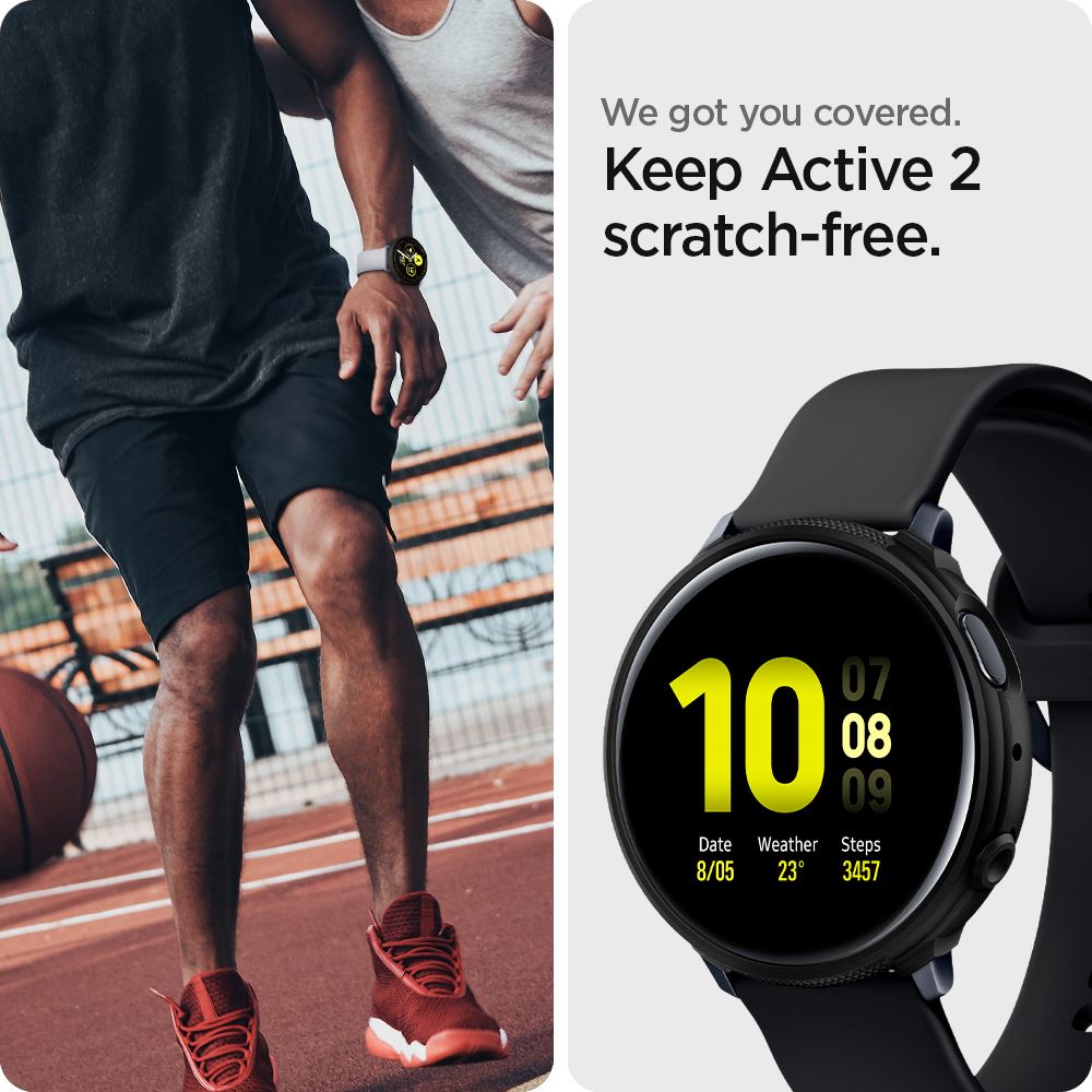 Spigen Liquid Air, matte black - Samsung Galaxy Watch Active2 40mm (8)