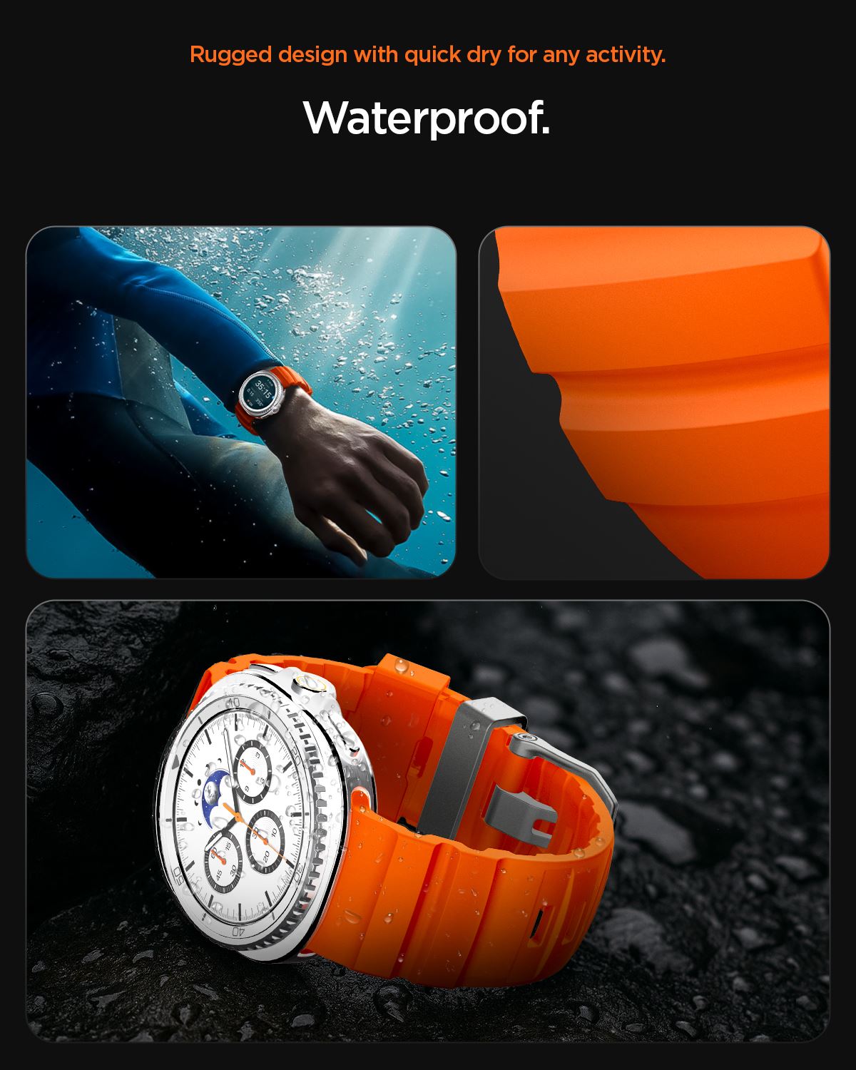 Spigen Silicone Band, orange - Samsung Galaxy Watch 8 46mm/44mm/40mm (16)