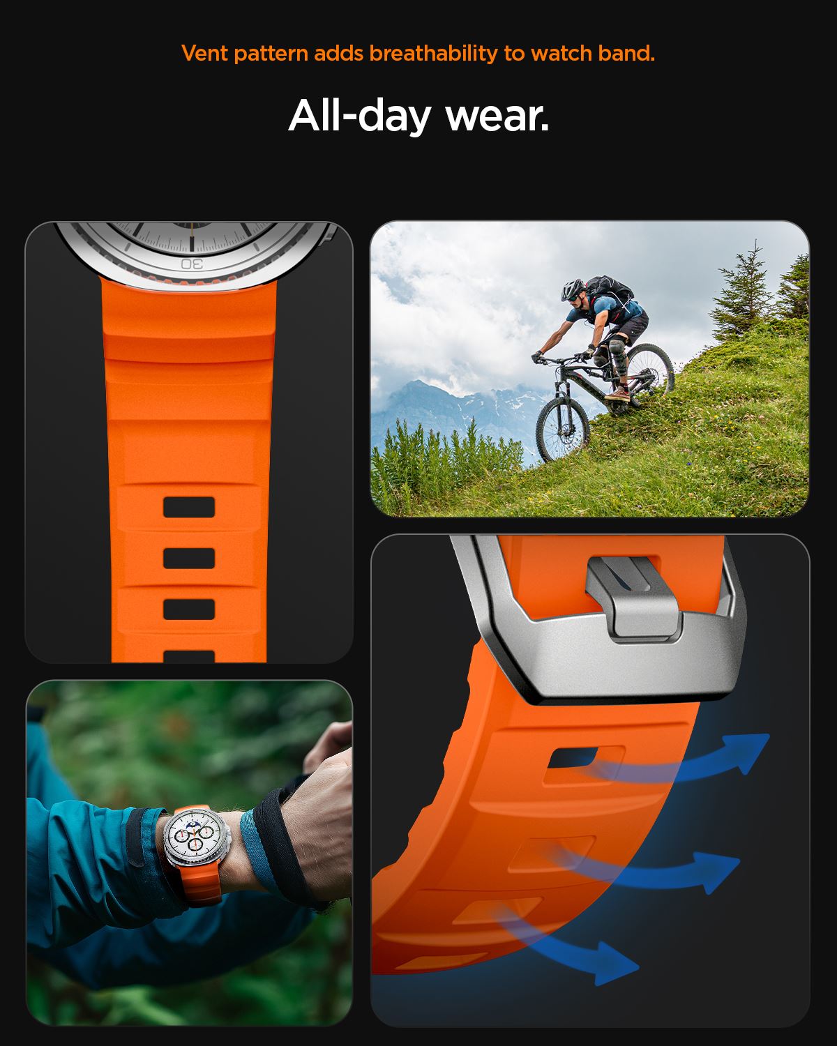 Spigen Silicone Band, orange - Samsung Galaxy Watch 8 46mm/44mm/40mm (18)