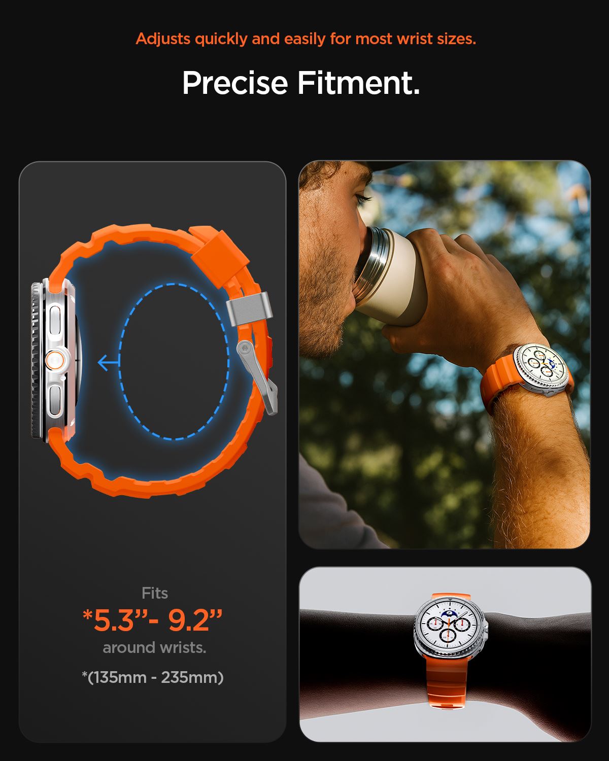 Spigen Silicone Band, orange - Samsung Galaxy Watch 8 46mm/44mm/40mm (19)
