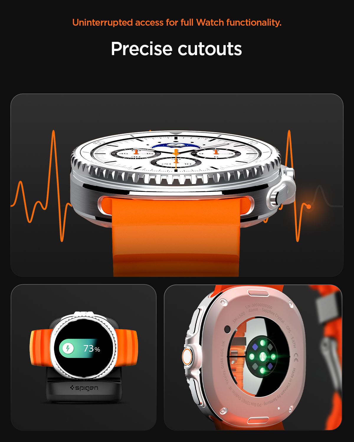 Spigen Silicone Band, orange - Samsung Galaxy Watch 8 46mm/44mm/40mm (20)