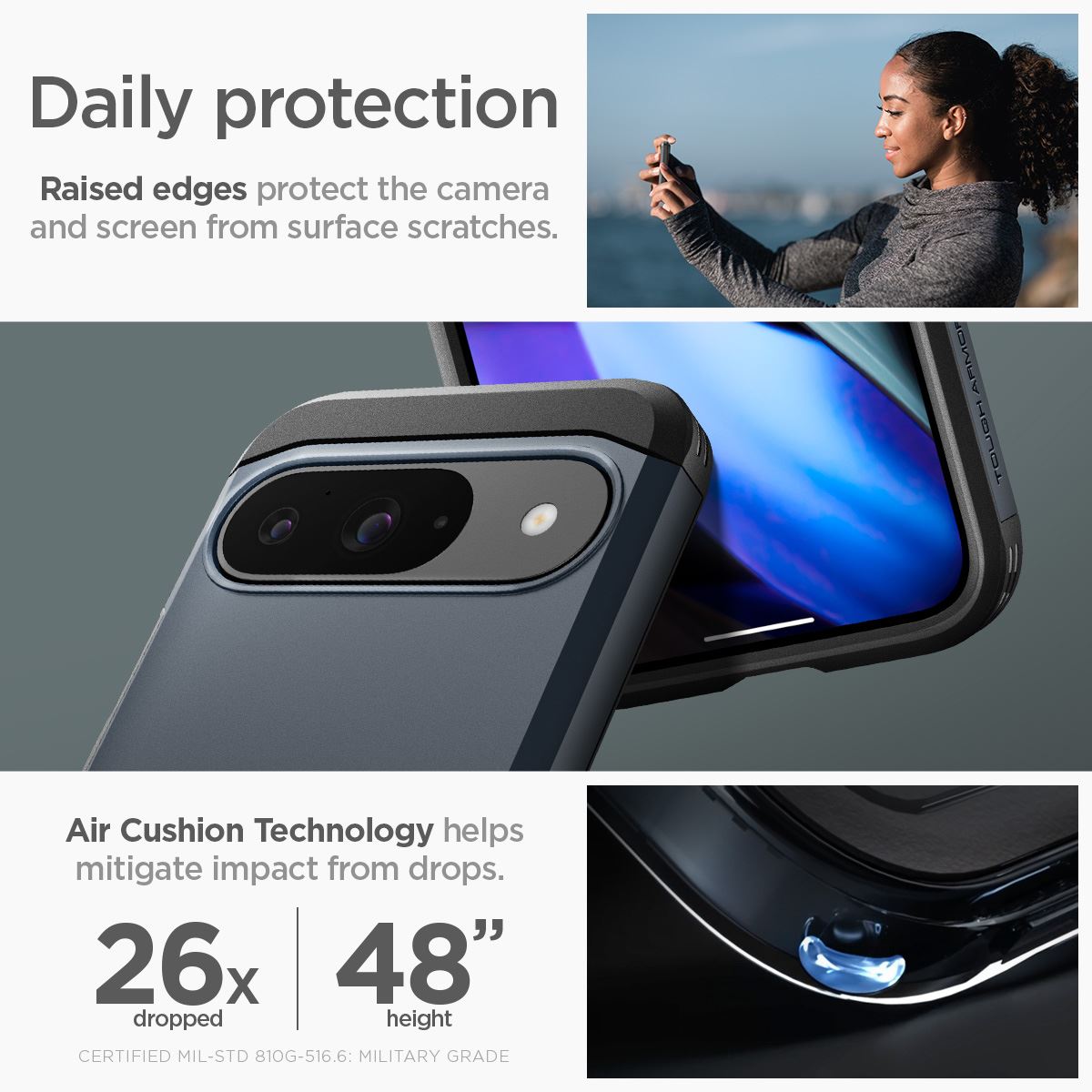 Spigen Tough Armor, metal slate - Google Pixel 9 Pro/Pixel 9 (13)