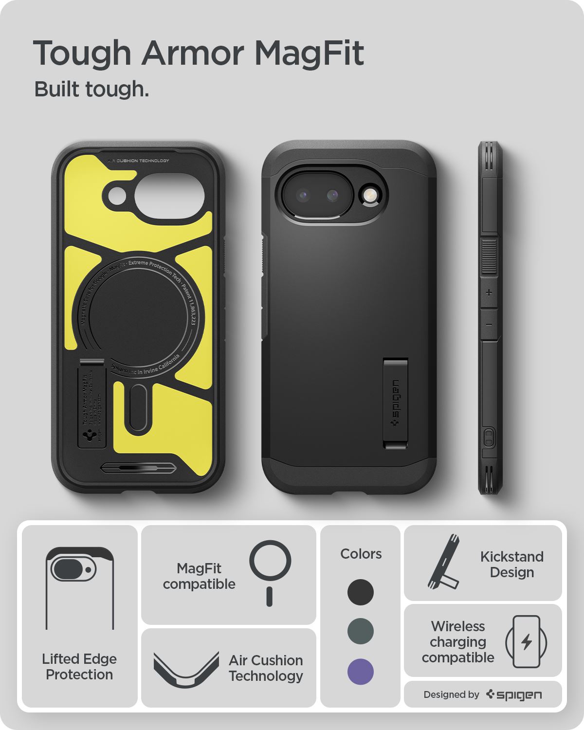 Spigen Tough Armor MagSafe, black - Google Pixel 10a (13)